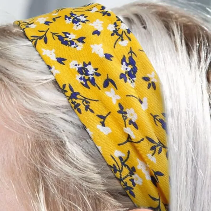 Tenues quotidiennes, bandeaux en polyester imprimés de fleurs